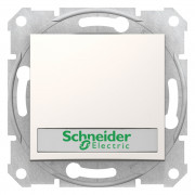 Выключатель Schneider Electric Sedna кнопочный с надписью и подсветкой слоновая кость SDN1600323