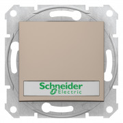 Выключатель Schneider Electric Sedna кнопочный с надписью и подсветкой титан SDN1600368