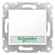 Выключатель Schneider Electric Sedna кнопочный с надписью и подсветкой белый SDN1600321