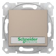 Выключатель Schneider Electric Sedna кнопочный с надписью и подсветкой титан SDN1600368