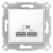 USB-розетка Schneider Electric Sedna 2,1А белый SDN2710221