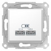 USB-розетка Schneider Electric Sedna 2,1А белый SDN2710221