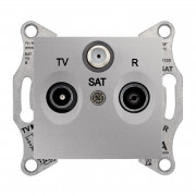 Розетка TV/R/SAT Schneider Electric Sedna проходная алюминий SDN3501260