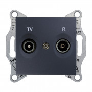 Розетка TV/R Schneider Electric Sedna оконечная графит SDN3301670