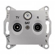 Розетка TV/R/SAT Schneider Electric Sedna проходная алюминий SDN3501260