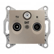 Розетка TV/R/SAT Schneider Electric Sedna оконечная титан SDN3501368