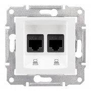 Компьютерная розетка двойная Schneider Electric Sedna RJ45 STP кат5e белый SDN4600121