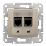 Компьютерная розетка двойная Schneider Electric Sedna RJ45 STP кат5e титан SDN4600168