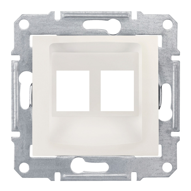 Накладка двомодульна АМР Schneider Electric Sedna КАТ5Е 6 UTP слонова кістка SDN4400623