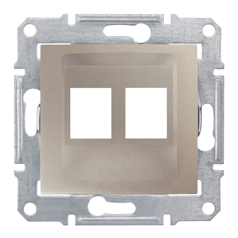 Накладка двухмодульная АМР Schneider Electric Sedna КАТ5Е 6 UTP титан SDN4400668