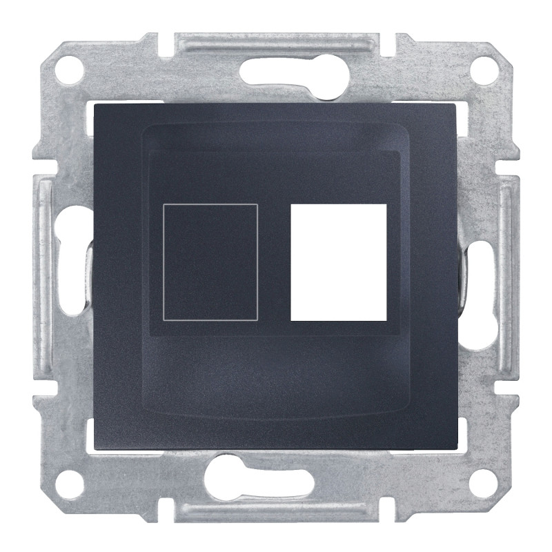 Накладка одномодульная АМР Schneider Electric Sedna КАТ5Е 6 UTP графит SDN4300670