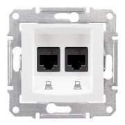 Компьютерная розетка двойная Schneider Electric Sedna RJ45 5e UTP белый SDN4400121