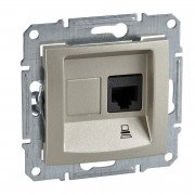 Компьютерная розетка Schneider Electric Sedna RJ45 кат6 UTP титан SDN4700168