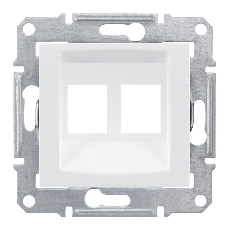 Накладка двомодульна АМР Schneider Electric Sedna КАТ5Е 6 UTP білий SDN4400621