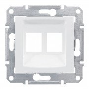 Накладка двухмодульная АМР Schneider Electric Sedna КАТ5Е 6 UTP белый SDN4400621