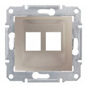 Накладка двухмодульная АМР Schneider Electric Sedna КАТ5Е 6 UTP титан SDN4400668