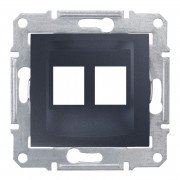 Накладка двомодульна АМР Schneider Electric Sedna КАТ5Е 6 UTP графіт SDN4400670