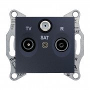 Розетка TV/R/SAT Schneider Electric Sedna проходная графит SDN3501470