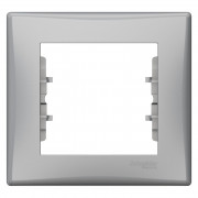 Рамка Schneider Electric Sedna 1-постовая термопластик алюминий SDN5800160