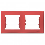 Рамка Schneider Electric Sedna 2-постовая термопластик красный SDN5800341