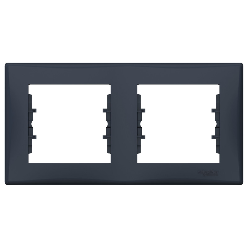 Рамка Schneider Electric Sedna 2-постова термопластик графіт SDN5800370