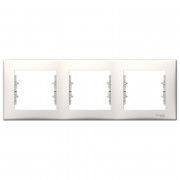 Рамка Schneider Electric Sedna 3-постовая термопластик слоновая кость SDN5800523