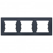 Рамка Schneider Electric Sedna 3-постовая термопластик графит SDN5800570
