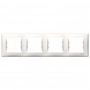 Рамка Schneider Electric Sedna 4-постовая термопластик слоновая кость SDN5800723