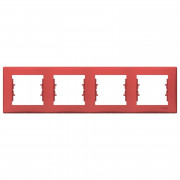 Рамка Schneider Electric Sedna 4-постовая термопластик красный SDN5800741