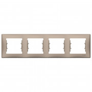 Рамка Schneider Electric Sedna 4-постовая термопластик титан SDN5800768