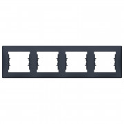 Рамка Schneider Electric Sedna 4-постовая термопластик графит SDN5800770