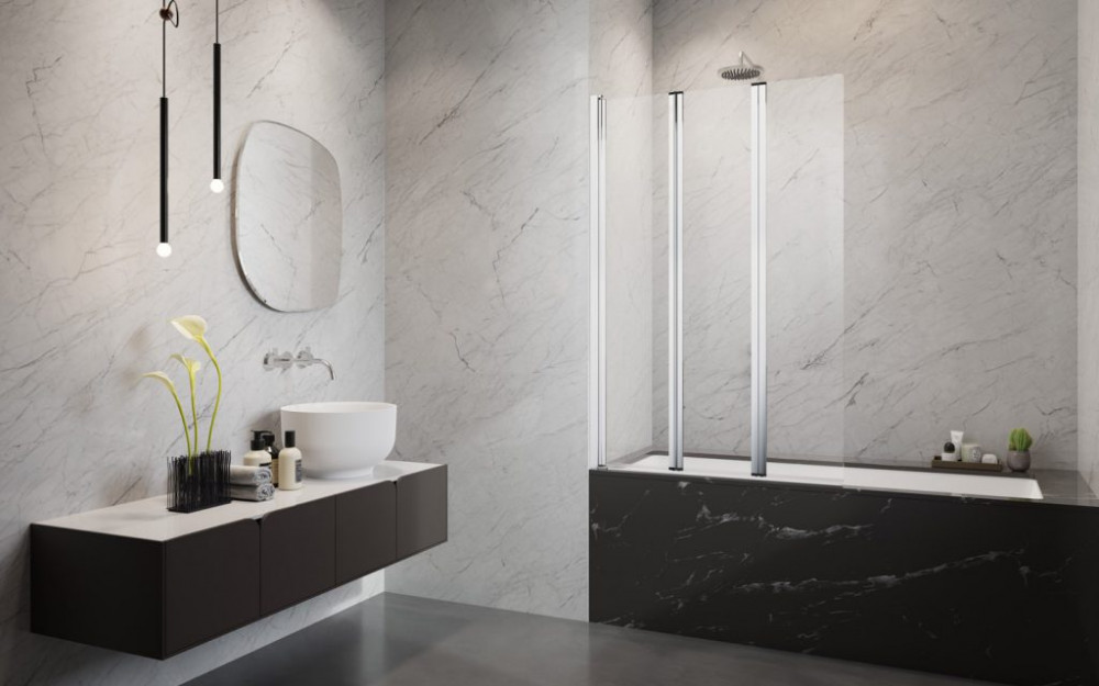 Шторка для ванни Radaway Eos PNW 100х152 см хром скло прозоре 1205301-101