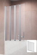 Шторка для ванни Radaway Eos PNW 107х152 см хром скло прозоре 1205501-101