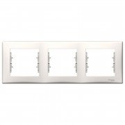 Рамка Schneider Electric Sedna 3-постова термопластик слонова кістка SDN5800523