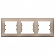 Рамка Schneider Electric Sedna 3-постовая термопластик титан SDN5800568