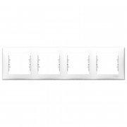 Рамка Schneider Electric Sedna 4-постова термопластик білий SDN5800721