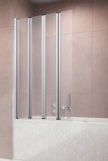 Шторка для ванны Radaway Eos PNW 86х152 см складывающаяся профиль хром стекло прозрачное 1205401-101