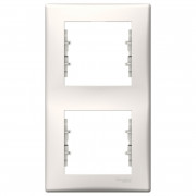 Рамка Schneider Electric Sedna 2-постовая вертикальная термопластик слоновая кость SDN5801123