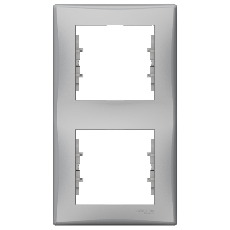 Рамка Schneider Electric Sedna 2-постова вертикальна термопластик алюміній SDN5801160