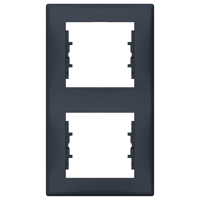 Рамка Schneider Electric Sedna 2-постова вертикальна термопластик графіт SDN5801170
