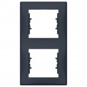 Рамка Schneider Electric Sedna 2-постовая вертикальная термопластик графит SDN5801170