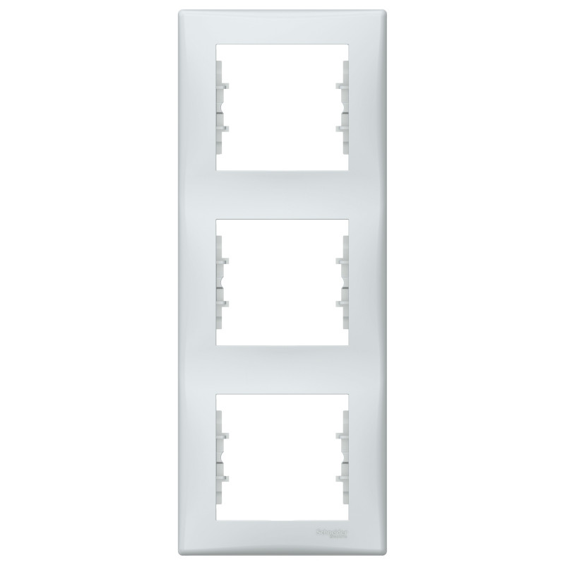 Рамка Schneider Electric Sedna 3-постовая вертикальная термопластик серый SDN5801333
