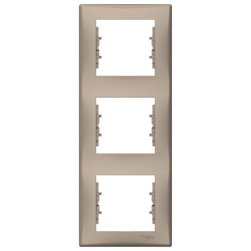 Рамка Schneider Electric Sedna 3-постовая вертикальная термопластик титан SDN5801368