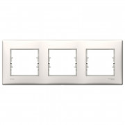Рамка Schneider Electric Sedna 3-постовая IP44 термопластик слоновая кость SDN5810723