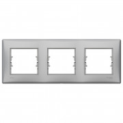 Рамка Schneider Electric Sedna 3-постовая IP44 термопластик алюминий SDN5810760