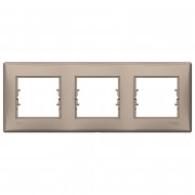 Рамка Schneider Electric Sedna 3-постовая IP44 термопластик титан SDN5810768