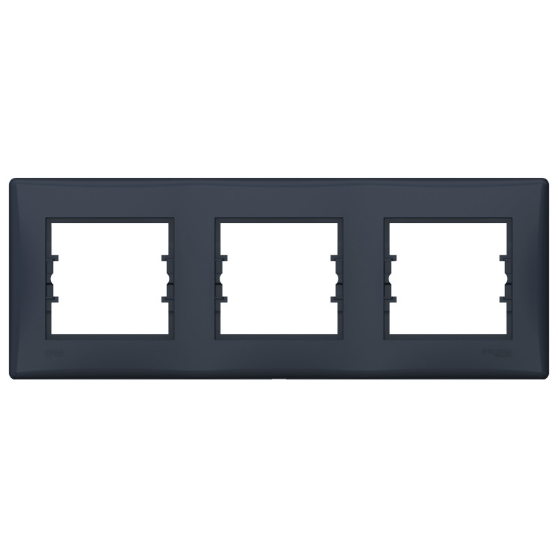 Рамка Schneider Electric Sedna 3-постова IP44 термопластик графіт SDN5810770