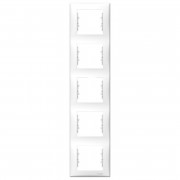 Рамка Schneider Electric Sedna 5-постовая вертикальная термопластик белый SDN5801521