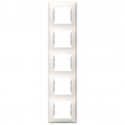 Рамка Schneider Electric Sedna 5-постовая вертикальная термопластик слоновая кость SDN5801523