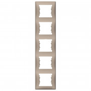 Рамка Schneider Electric Sedna 5-постовая вертикальная термопластик титан SDN5801568